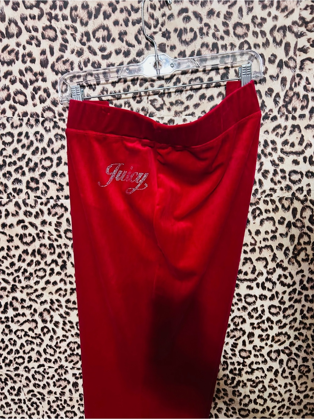 Juicy Couture Red Velour Sweatpants